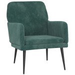 vidaXL Fotoliu, verde închis, 62x79x79 cm, catifea vidaXL Fotoliu, verde închis, 62x79x79 cm, catifea