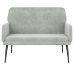 vidaXL Bancă, gri deschis, 108x79x79 cm, catifea vidaXL Bancă, gri deschis, 108x79x79 cm, catifea
