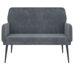 vidaXL Bancă, gri închis, 108x79x79 cm, catifea vidaXL Bancă, gri închis, 108x79x79 cm, catifea