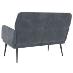 vidaXL Bancă, gri închis, 108x79x79 cm, catifea vidaXL Bancă, gri închis, 108x79x79 cm, catifea