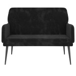 vidaXL Bancă, negru, 108x79x79 cm, catifea vidaXL Bancă, negru, 108x79x79 cm, catifea