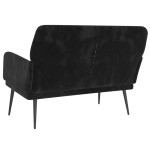 vidaXL Bancă, negru, 108x79x79 cm, catifea vidaXL Bancă, negru, 108x79x79 cm, catifea