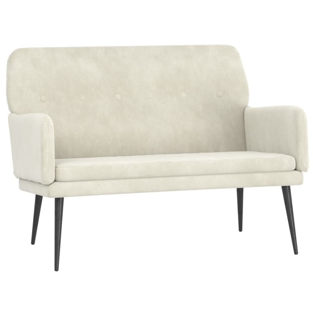 vidaXL Bancă, crem, 108x79x79 cm, catifea