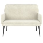 vidaXL Bancă, crem, 108x79x79 cm, catifea