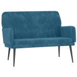 vidaXL Bancă, albastru, 108x79x79 cm, catifea vidaXL Bancă, albastru, 108x79x79 cm, catifea