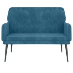 vidaXL Bancă, albastru, 108x79x79 cm, catifea vidaXL Bancă, albastru, 108x79x79 cm, catifea