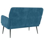 vidaXL Bancă, albastru, 108x79x79 cm, catifea vidaXL Bancă, albastru, 108x79x79 cm, catifea