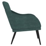 vidaXL Fotoliu, verde închis, 63x76x80 cm, catifea
