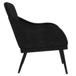 vidaXL Fotoliu, negru, 63x76x80 cm, catifea