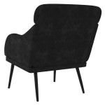 vidaXL Fotoliu, negru, 63x76x80 cm, catifea