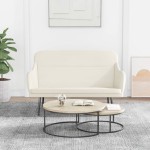 vidaXL Bancă, crem, 110x76x80 cm, catifea