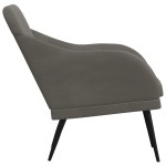 vidaXL Fotoliu, gri închis, 63x76x80 cm, catifea vidaXL Fotoliu, gri închis, 63x76x80 cm, catifea