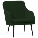 vidaXL Fotoliu, verde închis, 63x76x80 cm, catifea