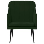 vidaXL Fotoliu, verde închis, 63x76x80 cm, catifea
