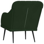vidaXL Fotoliu, verde închis, 63x76x80 cm, catifea