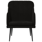 vidaXL Fotoliu, negru, 63x76x80 cm, catifea