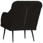 vidaXL Fotoliu, negru, 63x76x80 cm, catifea