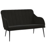 vidaXL Bancă, negru, 110x76x80 cm, catifea vidaXL Bancă, negru, 110x76x80 cm, catifea