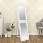 vidaXL Oglindă de sine stătătoare, alb, 45x180 cm vidaXL Oglindă de sine stătătoare, alb, 45x180 cm
