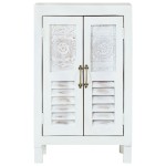 vidaXL Servantă, alb, 55x30x90 cm, lemn masiv de acacia