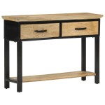 vidaXL Masă consolă, 110x30x75 cm, lemn masiv de mango brut vidaXL Masă consolă, 110x30x75 cm, lemn masiv de mango brut