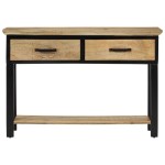 vidaXL Masă consolă, 110x30x75 cm, lemn masiv de mango brut vidaXL Masă consolă, 110x30x75 cm, lemn masiv de mango brut