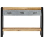 vidaXL Masă consolă, 110x30x76 cm, lemn masiv de mango brut vidaXL Masă consolă, 110x30x76 cm, lemn masiv de mango brut