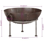 vidaXL Vatră de foc, 55x55x38 cm, fier vidaXL Vatră de foc, 55x55x38 cm, fier