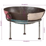 vidaXL Vatră de foc, 55x55x38 cm, fier vidaXL Vatră de foc, 55x55x38 cm, fier