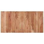 vidaXL Masă de bucătărie, negru, 140x70x76 cm, lemn masiv de acacia