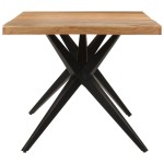 vidaXL Masă de bucătărie, negru, 180x90x77 cm, lemn masiv de acacia