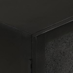vidaXL Servantă, negru, 55x30x77 cm, lemn masiv de mango și fier vidaXL Servantă, negru, 55x30x77 cm, lemn masiv de mango și fier