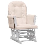 vidaXL Scaun glisant cu taburet, roz deschis, material textil vidaXL Scaun glisant cu taburet, roz deschis, material textil