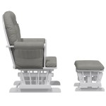 vidaXL Scaun glisant cu taburet, gri deschis, material textil vidaXL Scaun glisant cu taburet, gri deschis, material textil