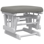 vidaXL Scaun glisant cu taburet, gri deschis, material textil vidaXL Scaun glisant cu taburet, gri deschis, material textil