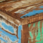 vidaXL Comodă TV (118-200) x 30 x 40 cm, lemn masiv recuperat