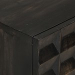 vidaXL Servantă, negru, 55x34x75 cm, lemn masiv de mango și fier vidaXL Servantă, negru, 55x34x75 cm, lemn masiv de mango și fier