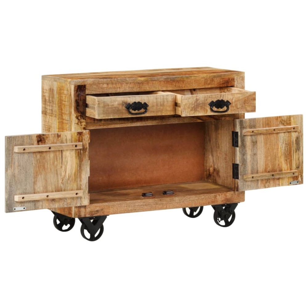 vidaXL Dulap, 80x30x65 cm, lemn masiv de mango brut