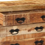 vidaXL Dulap cu 3 sertare, 80x30x65 cm, lemn masiv de mango brut vidaXL Dulap cu 3 sertare, 80x30x65 cm, lemn masiv de mango brut