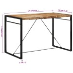 vidaXL Masă de bar, 175x90x110 cm, lemn masiv de mango nefinisat vidaXL Masă de bar, 175x90x110 cm, lemn masiv de mango nefinisat