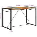vidaXL Masă de bar, 175x90x110 cm, lemn masiv reciclat