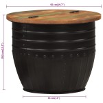 vidaXL Măsuță de cafea, negru, 50x39,5 cm, lemn masiv reciclat vidaXL Măsuță de cafea, negru, 50x39,5 cm, lemn masiv reciclat