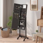 vidaXL Oglindă de sine stătătoare cu LED, negru, 34x37x146 cm vidaXL Oglindă de sine stătătoare cu LED, negru, 34x37x146 cm
