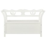 vidaXL Bancă, alb, 107x45x75,5 cm, lemn masiv de brad vidaXL Bancă, alb, 107x45x75,5 cm, lemn masiv de brad