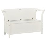 vidaXL Bancă, alb, 107x45x75,5 cm, lemn masiv de brad vidaXL Bancă, alb, 107x45x75,5 cm, lemn masiv de brad