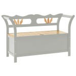vidaXL Bancă, gri, 107x45x75,5 cm, lemn masiv de brad