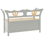 vidaXL Bancă, gri, 107x45x75,5 cm, lemn masiv de brad