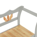 vidaXL Bancă, gri, 107x45x75,5 cm, lemn masiv de brad