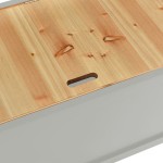 vidaXL Bancă, gri, 107x45x75,5 cm, lemn masiv de brad