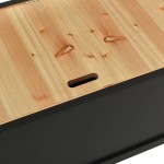 vidaXL Bancă, negru, 107x45x75,5 cm, lemn masiv de brad